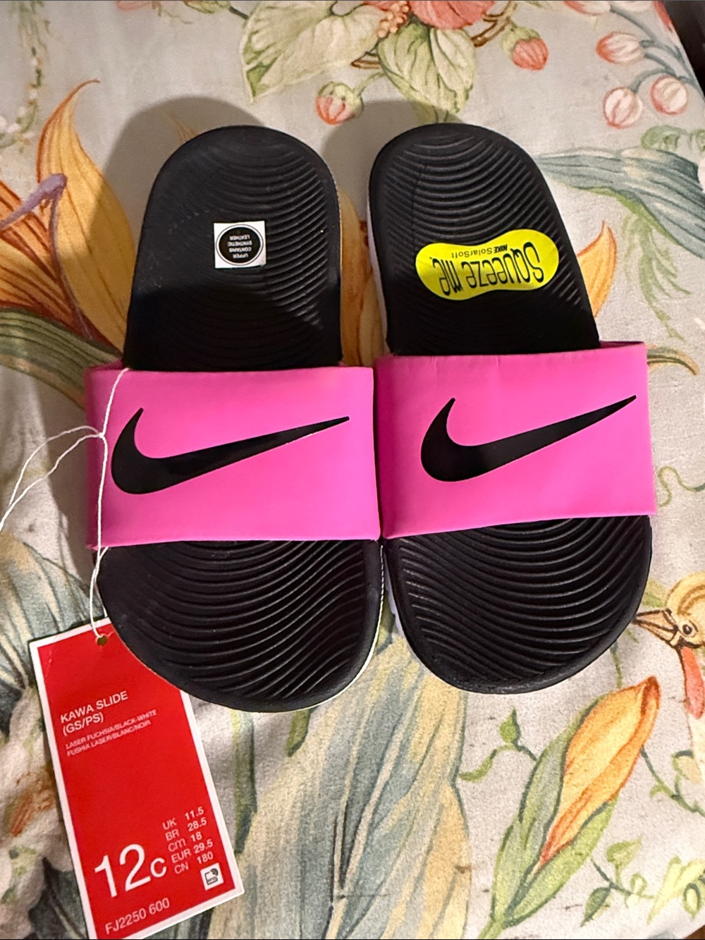Nike Women’s Kawa Slide Sandals - Hot Pink/Black